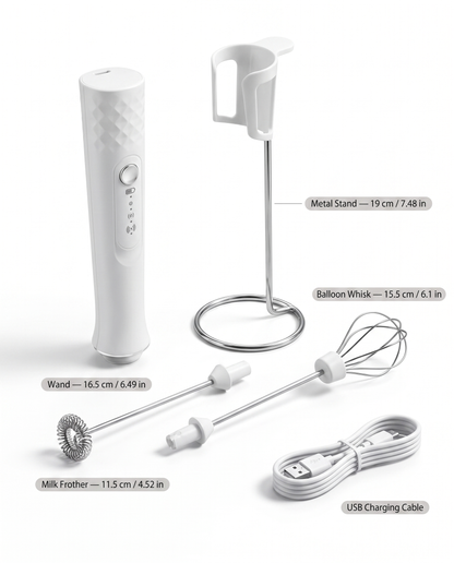 Rechargeable Milk Frother Wand