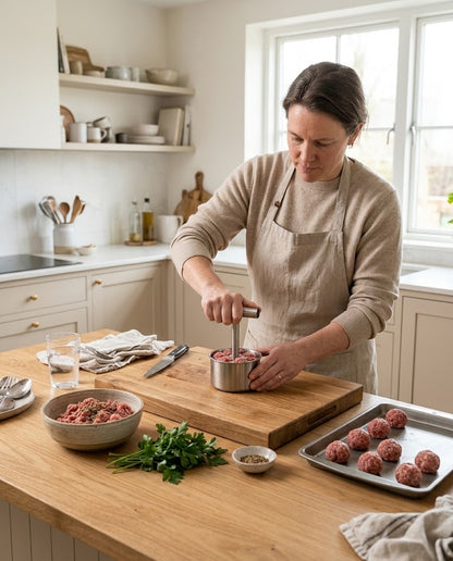 Stainless Steel Meatball Press – Makes 12 Meatballs at Once