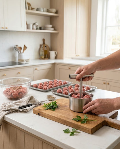 Stainless Steel Meatball Press – Makes 12 Meatballs at Once