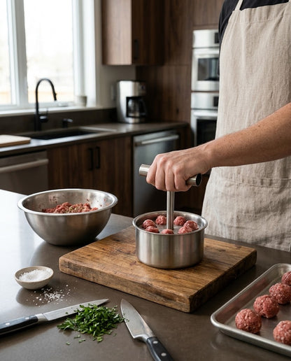 Stainless Steel Meatball Press – Makes 12 Meatballs at Once