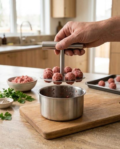 Stainless Steel Meatball Press – Makes 12 Meatballs at Once