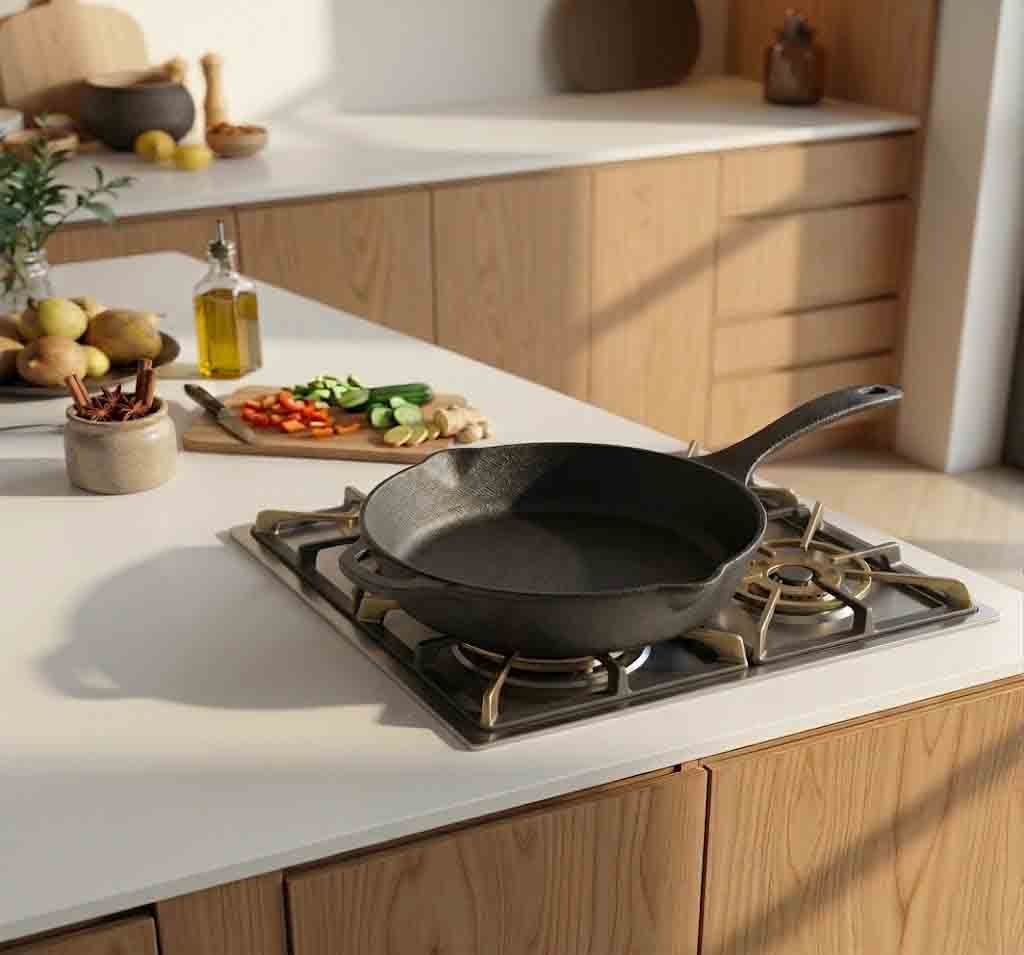 Thick Cast Iron Pan · ~10" (27 cm)