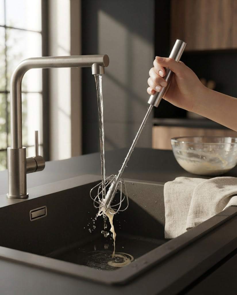 Stainless Steel Rotary Push Whisk
