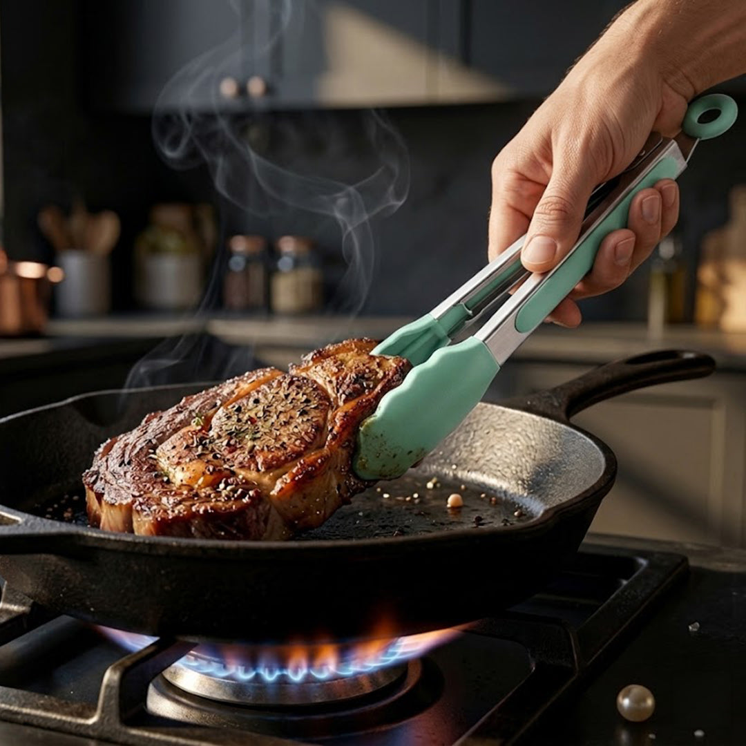 Heat Resistant Silicone Tongs