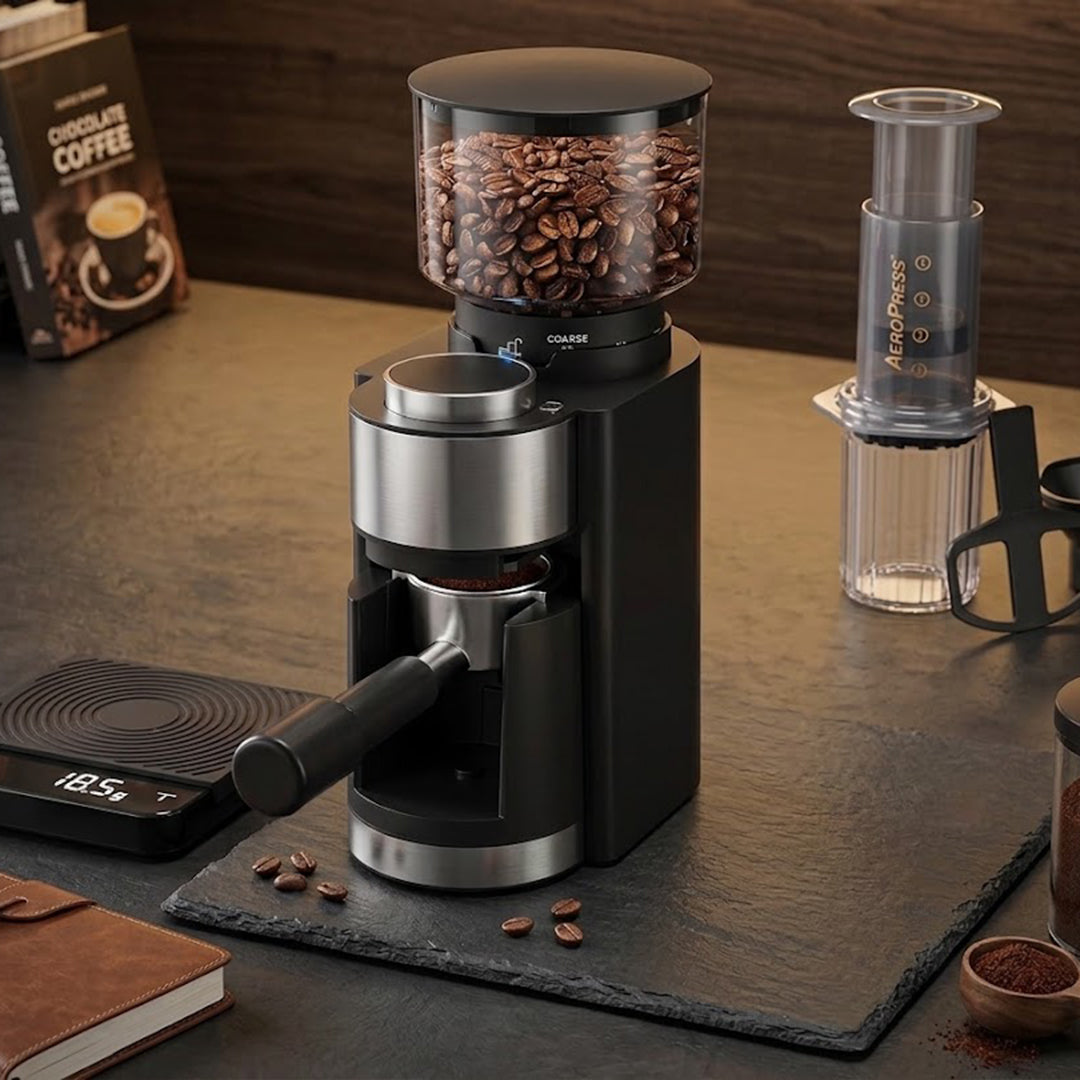 Burr Coffee Grinder,  Coffee Grinder with 25 Grind Setting, Electric 2-12-Cup Coffee Grinder