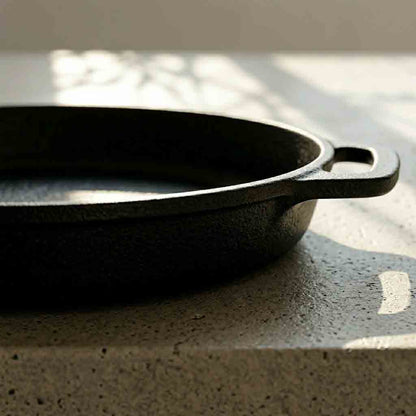 Thick cast iron pan