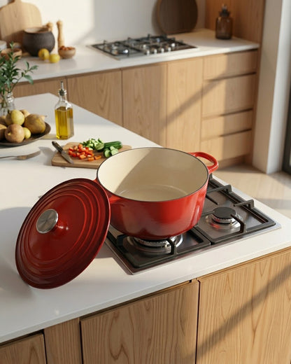 Enamel cast iron hat pot stock pot iron stew pot universal