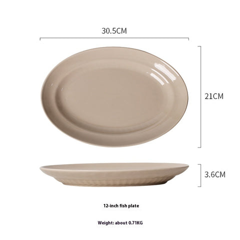 Elegant Ceramic Tableware – Soup, Salad & Dinner Plate Set
