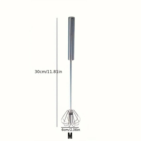 Stainless Steel Egg Beater Durable Semi-Automatic Mixer for Effortless Egg Cream Mixing Stirring and Beating for Kitchen Baking