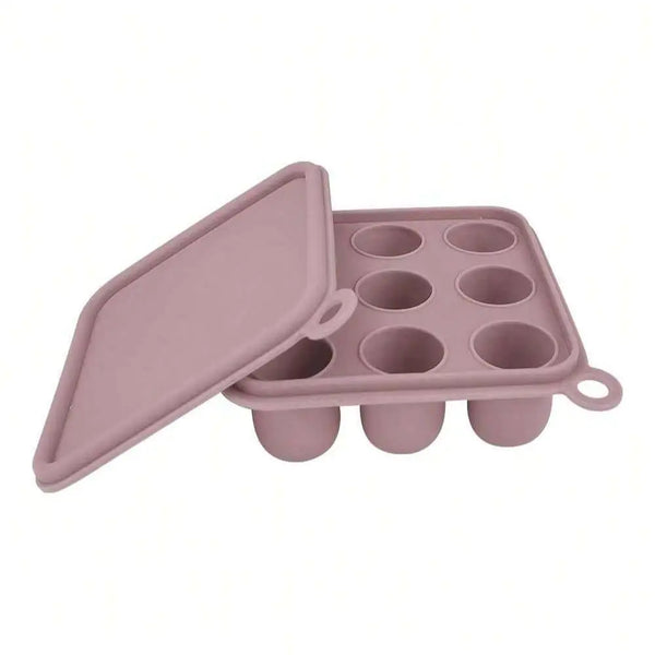 2Pcs/1Pc Mini-Baby Silicone Food Tray with Cover for Fruit Feeder, Teething and Feeding Tray, Breast Milk and Food Freezer Mold