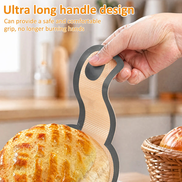 2Pcs Silicone Bread Sling Non Stick Silicone Baking Mat Long Handle Heat Resistant Sourdough Bread Sling Dutch Oven Liner
