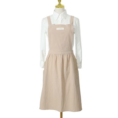 Apron Korean Retro Kitchen Flower Shop Art Painting Work Clothes Small Apron