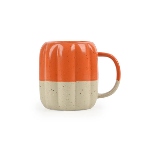 Pumpkin Ceramic Mug – 425ml, Cozy Two-Tone