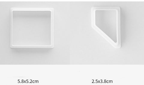 8-Piece Christmas House Cookie Cutter Set – Snowman & Tree Baking Molds