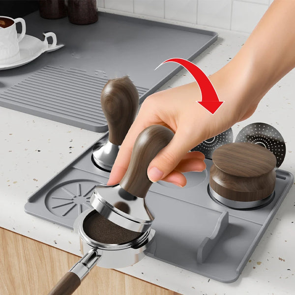 Silicone Espresso Tamping Mat Non Slip Holder Pad Coffee Press Cushion Tools Home Coffee Tamp Station Mat for Cafe