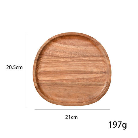 Handcrafted Wooden Serving Plate – Natural Acacia Wood Tableware (Multiple Sizes)