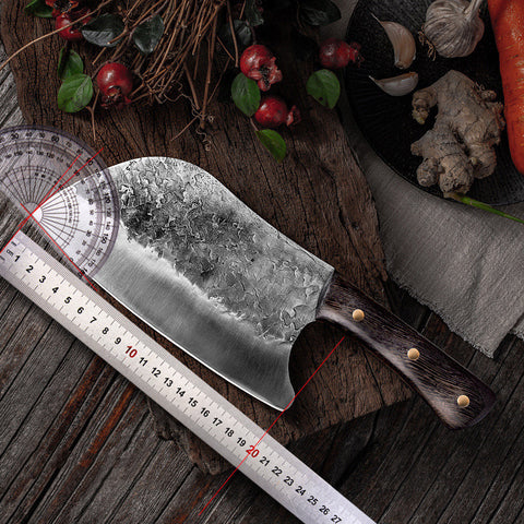 Forged Stainless Steel Chef Knife – Handmade Butcher Cleaver