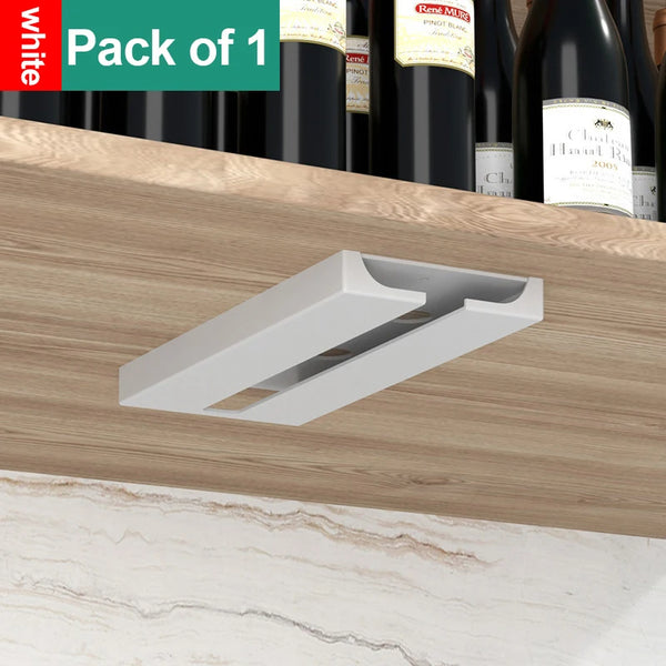 Wine Glass Rack Kitchen under Cabinet Free Punching Holder Home Goblet Rack Classification Stemware Hanging Glass Cup Rack