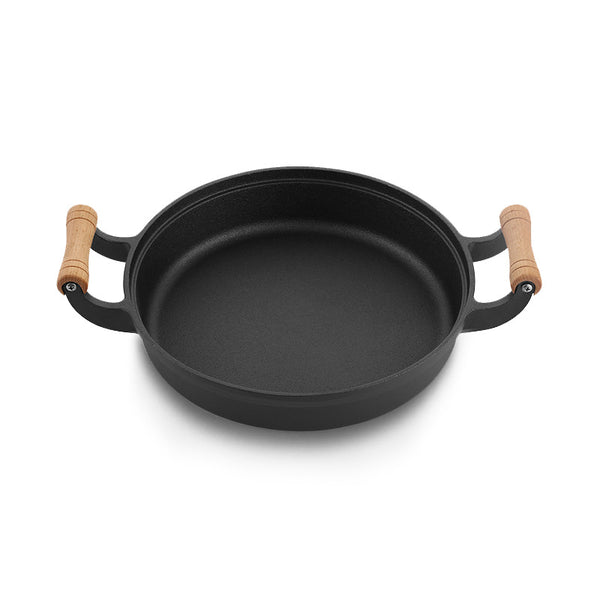 Wudy Kitchen — 31cm Cast Iron Pot Thickened Binaural Pan Uncoated