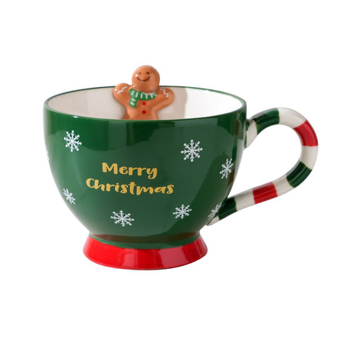Christmas Ceramic Mug 500ml – Gingerbread Holiday Cup