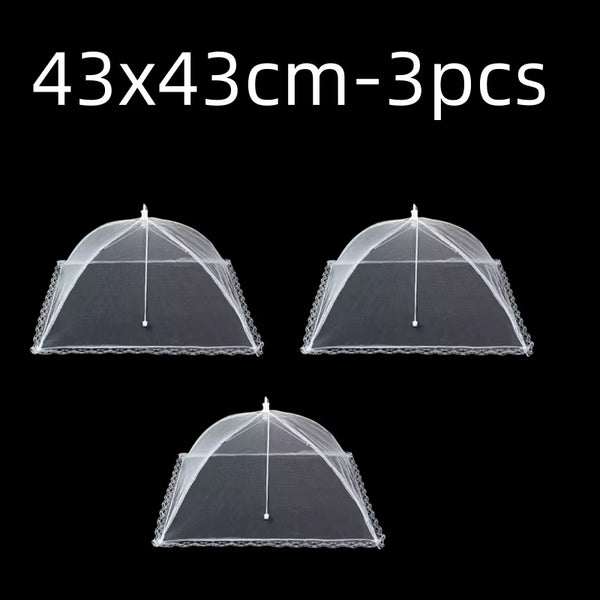 Foldable Food Mesh Cover Fly anti Mosquito Pop-Up Food Cover Umbrella Meal Vegetable Fruit Breathable Cover Kitchen Accessories