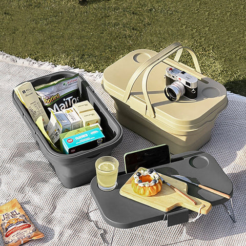 Wudy Outdoor Foldable Picnic Camping Basket