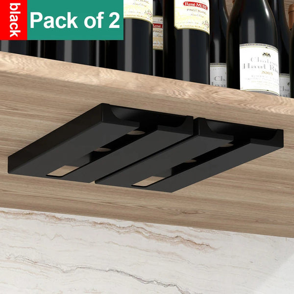 Wine Glass Rack Kitchen under Cabinet Free Punching Holder Home Goblet Rack Classification Stemware Hanging Glass Cup Rack
