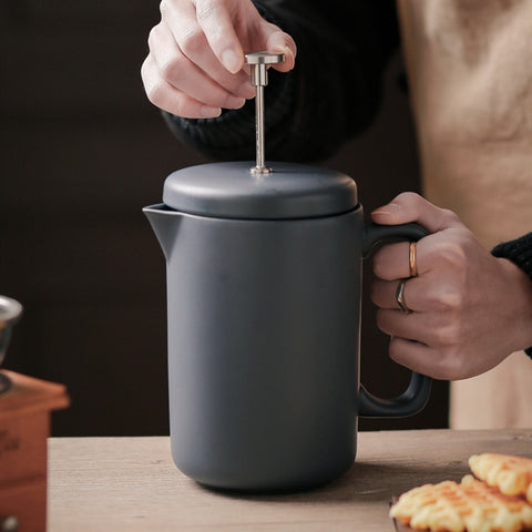 Ceramic Premium French Press – 1050ml, Matte Black