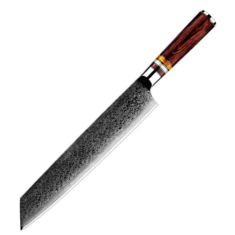 Damascus Steel Chef Knife - AUS10 Core