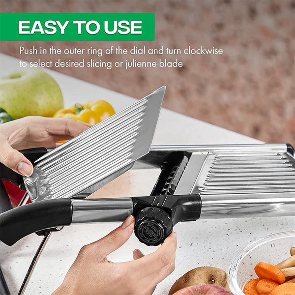 Stainless Steel Adjustable Mandoline Slicer Multi‑Purpose Vegetable Chopper Cutter for Kitchen Potato Carrot Onion Tomato