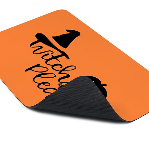 Halloween Witch & Pumpkin Printed Kitchen Mat