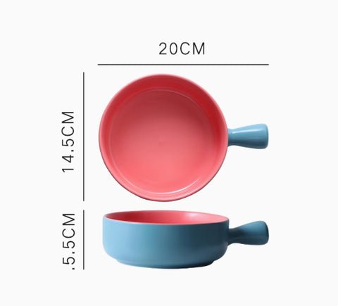 Ceramic Baking Tray – Square & Round Heat-Resistant Baking Dish