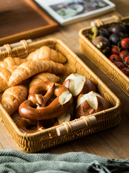 Wudy Rattan-Look Tray | Minimalist Artisan Serving
