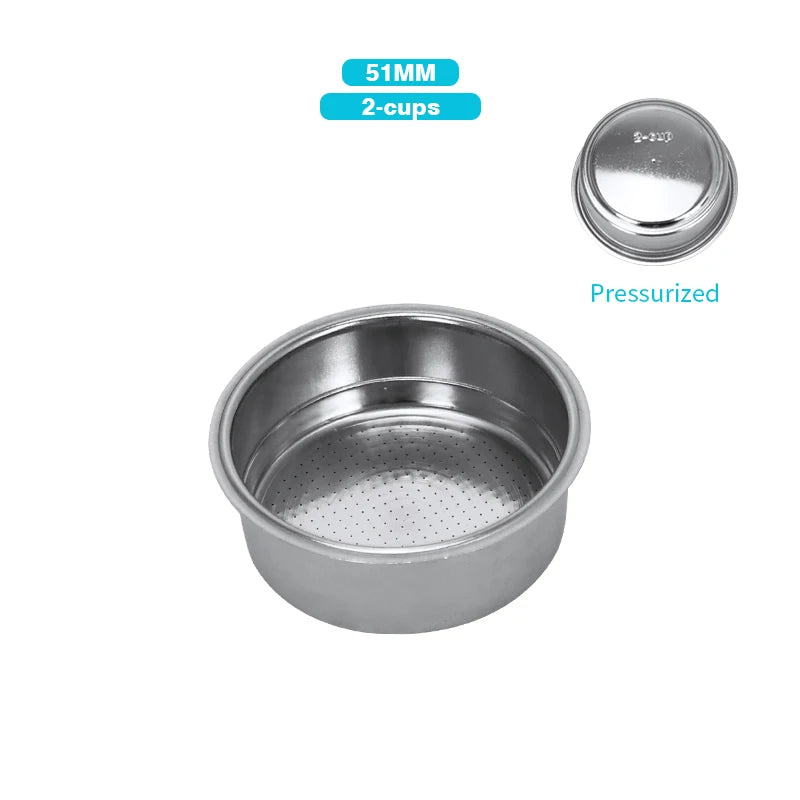 Coffee Filter Basket 51Mm 54Mm 58MM Stainless Steel Replacement for Bottomless Portafilter Espresso Tools Barista Accessories