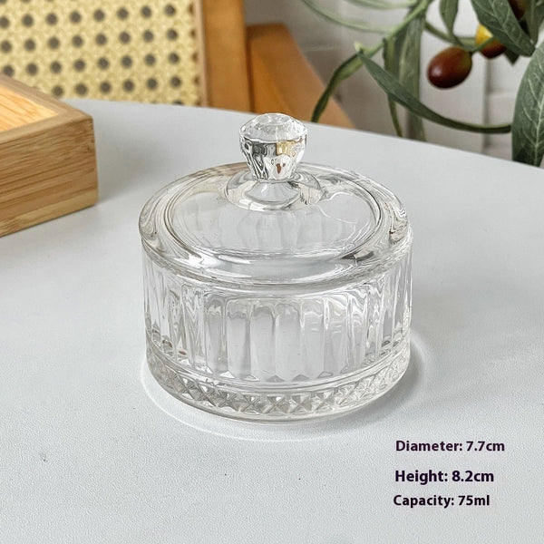 Wudy Kitchen Wudy Glass Dessert Cup Set — lead-free glass, Japanese pattern — product with packaging