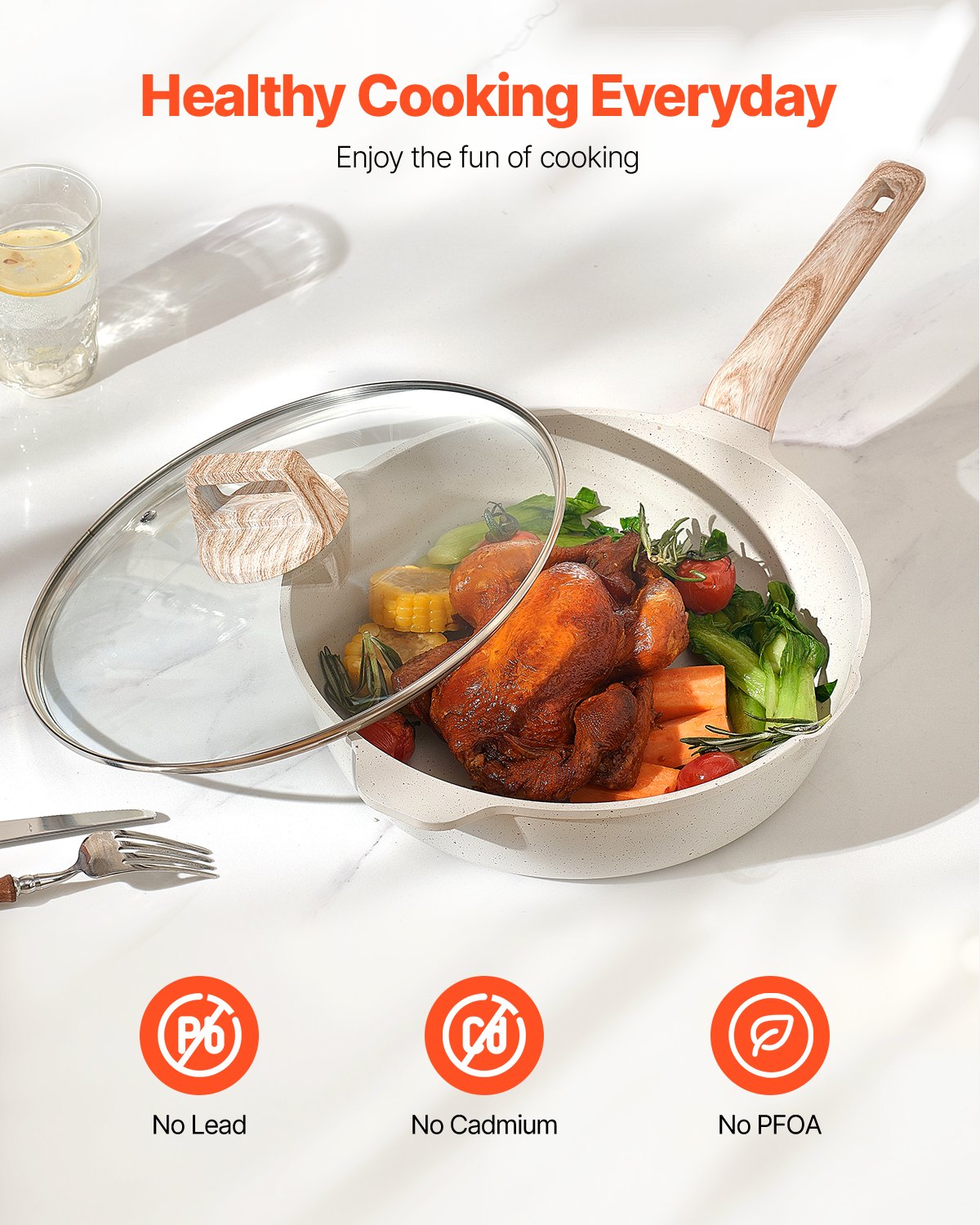 Wudy 19-Piece Maifan Stone Cookware Set | Induction Ready