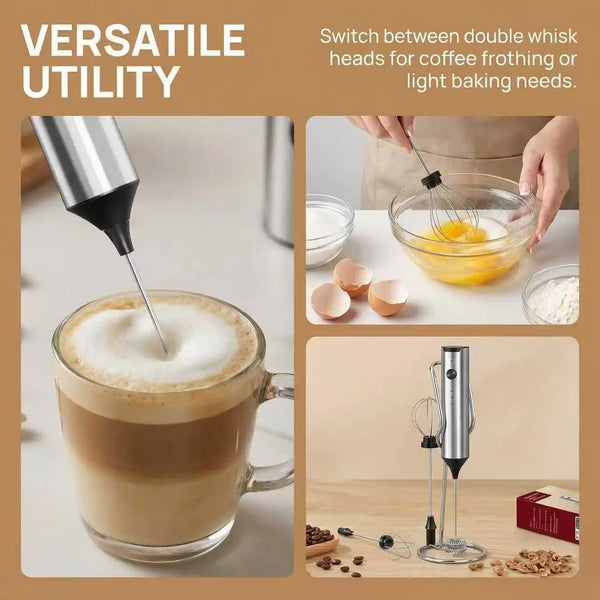 Mini Milk Frother, Electric Milk Frother, Coffee Frother, Household Milk Blender, Handheld Wireless Whipper