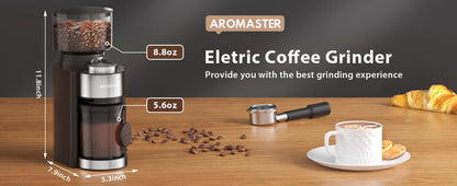Burr Coffee Grinder,  Coffee Grinder with 25 Grind Setting, Electric 2-12-Cup Coffee Grinder