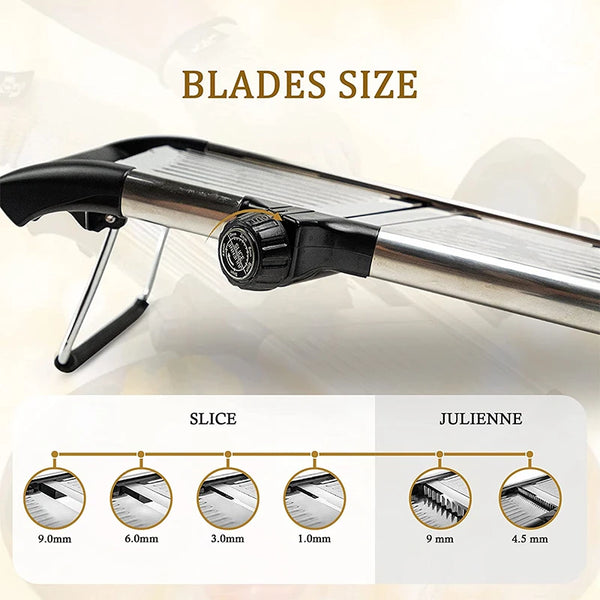 Stainless Steel Adjustable Mandoline Slicer Multi‑Purpose Vegetable Chopper Cutter for Kitchen Potato Carrot Onion Tomato
