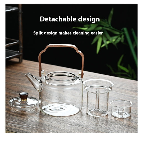 Wudy Kitchen Wudy Borosilicate Glass Teapot with Infuser — teapot — lifestyle scene — kitchen setting