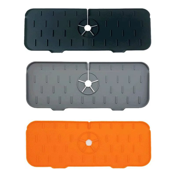 Kitchen Faucet Absorbent Mat Silicone Sink Splash Guard Water Draining Pad Countertop Protector Table Cushion Place Mat Bathroom