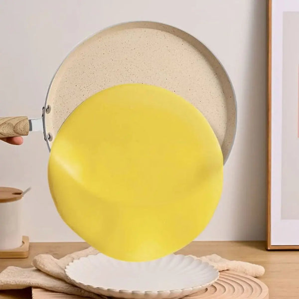 Cookware Non-Stick Crepe Pancake Pan Wooden Handle Aluminum Frying Pan 6/8/10 Inch Beige Omelet Pan Induction Cooker