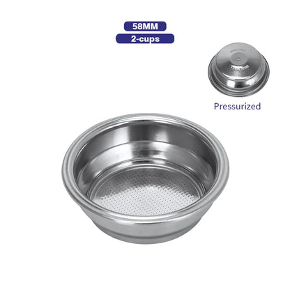 Stainless Steel Portafilter Basket — 51 / 54 / 58 mm — Wudy Kitchen, image 8