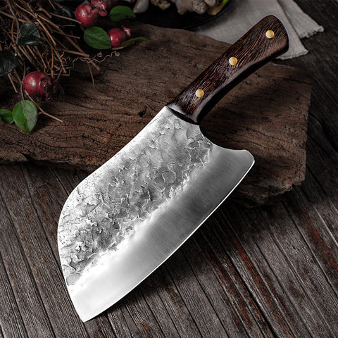 Forged Stainless Steel Chef Knife – Handmade Butcher Cleaver