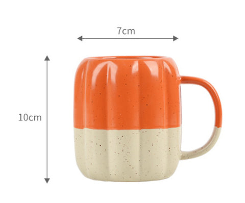 Pumpkin Ceramic Mug – 425ml, Cozy Two-Tone