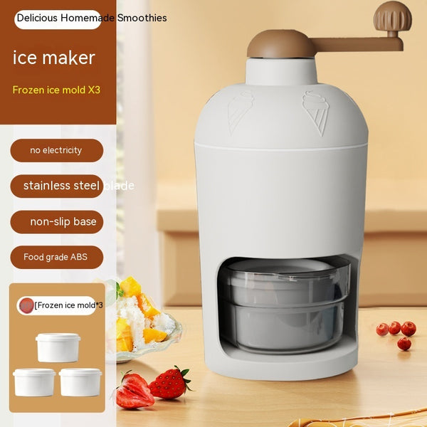 Wudy Kitchen Wudy Manual Ice Crusher — ABS housing, stainless steel blade — in-use detail shot