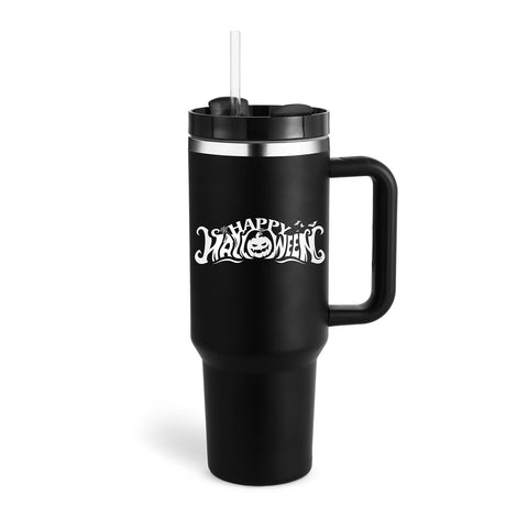 Stainless Steel Insulated Tumbler with Handle & Straw