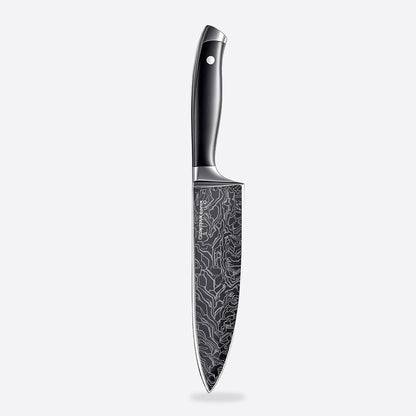 Damascus Pattern Chef Knife · 7.87" (20 cm) — Wudy Kitchen, image 1