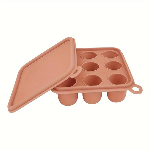 2Pcs/1Pc Mini-Baby Silicone Food Tray with Cover for Fruit Feeder, Teething and Feeding Tray, Breast Milk and Food Freezer Mold