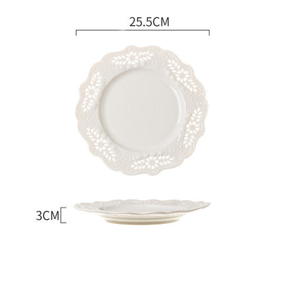 Vintage Embossed Porcelain Cake & Dessert Plate